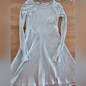 Art Class Girls Long-Sleeve Ribbed Dress in Soft Green Medium 7/8 EUC